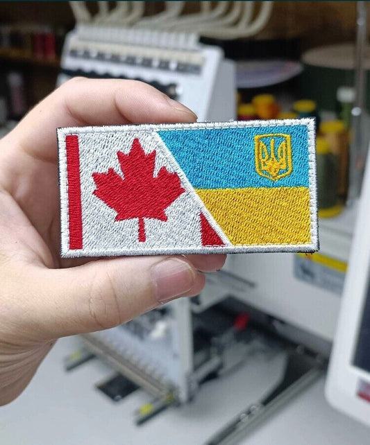 Ukraine Patch - Flag of Canada + flag of Ukraine