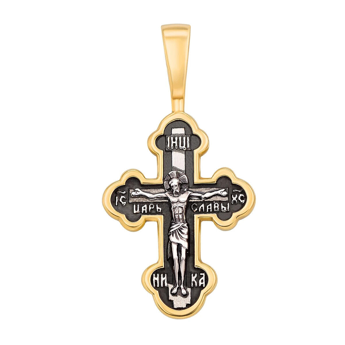 New Silver Pendant Cross Jesus Crucifix Christian Jewelry Charm Sterling Gift