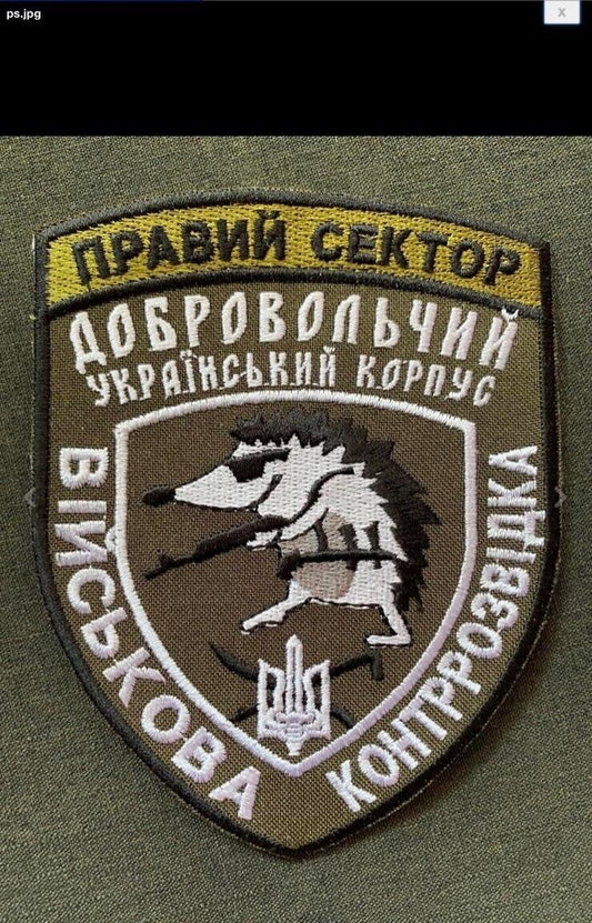 Ukraine Patch - Volunteer Corps -  Military counterintelligence