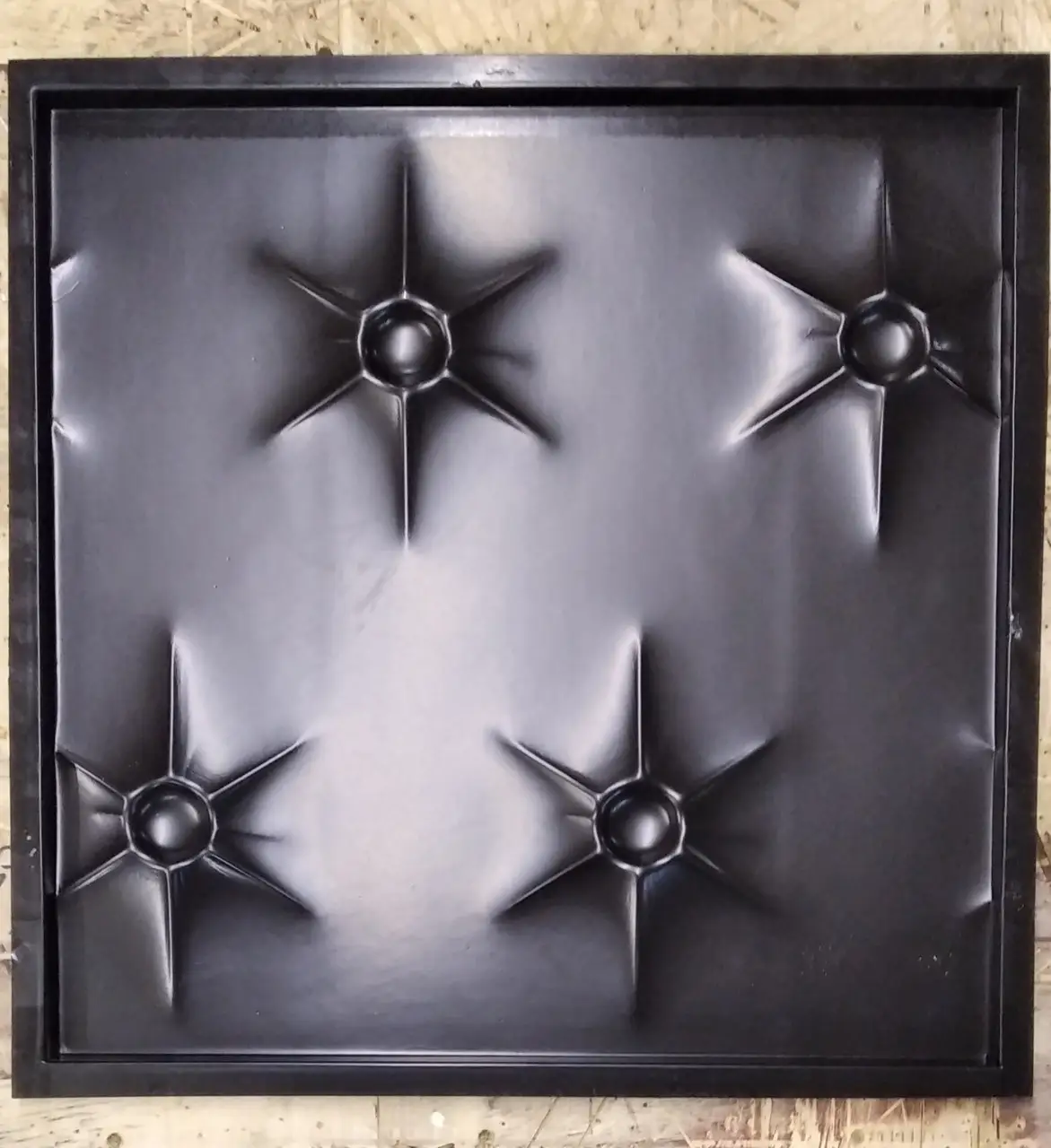 2pcs Panels Wall ABS Stone Art Plastic Mold Decor 3D Plaster Tile Form Design