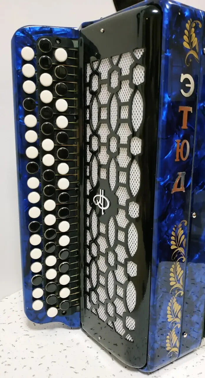 NEW Button Accordion Tula Etude 205M BN-40 Blue Garmoshka Bayan