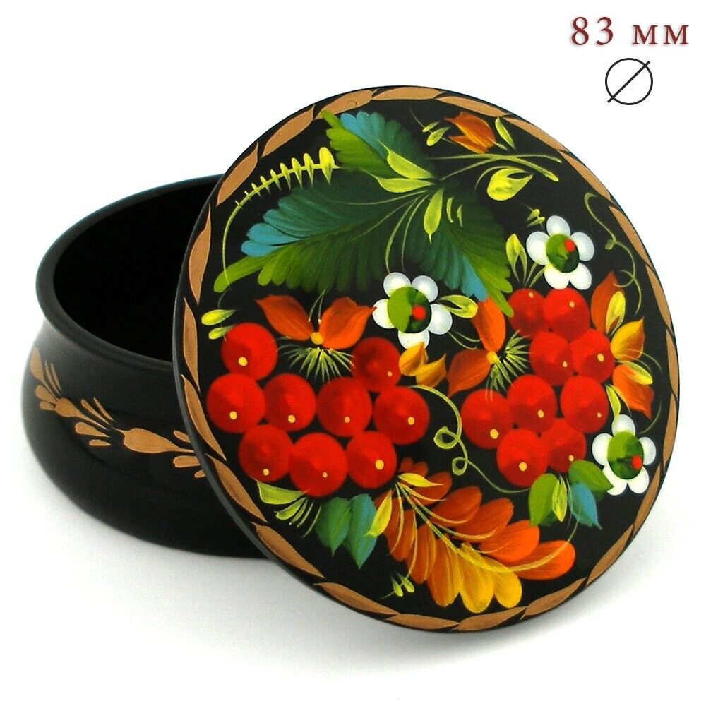 Decorative wooden casket Petrikovskaya painting Hand-painted Ukraine