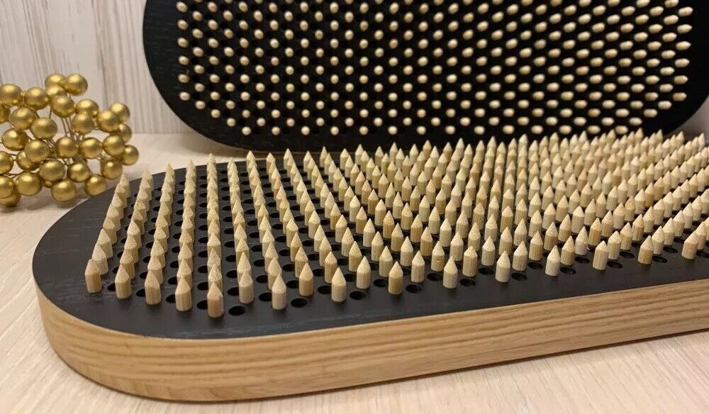 Premium Sadhu board Yoga Meditation Spiritual life - BAMBOO NAILS - Natural Wood
