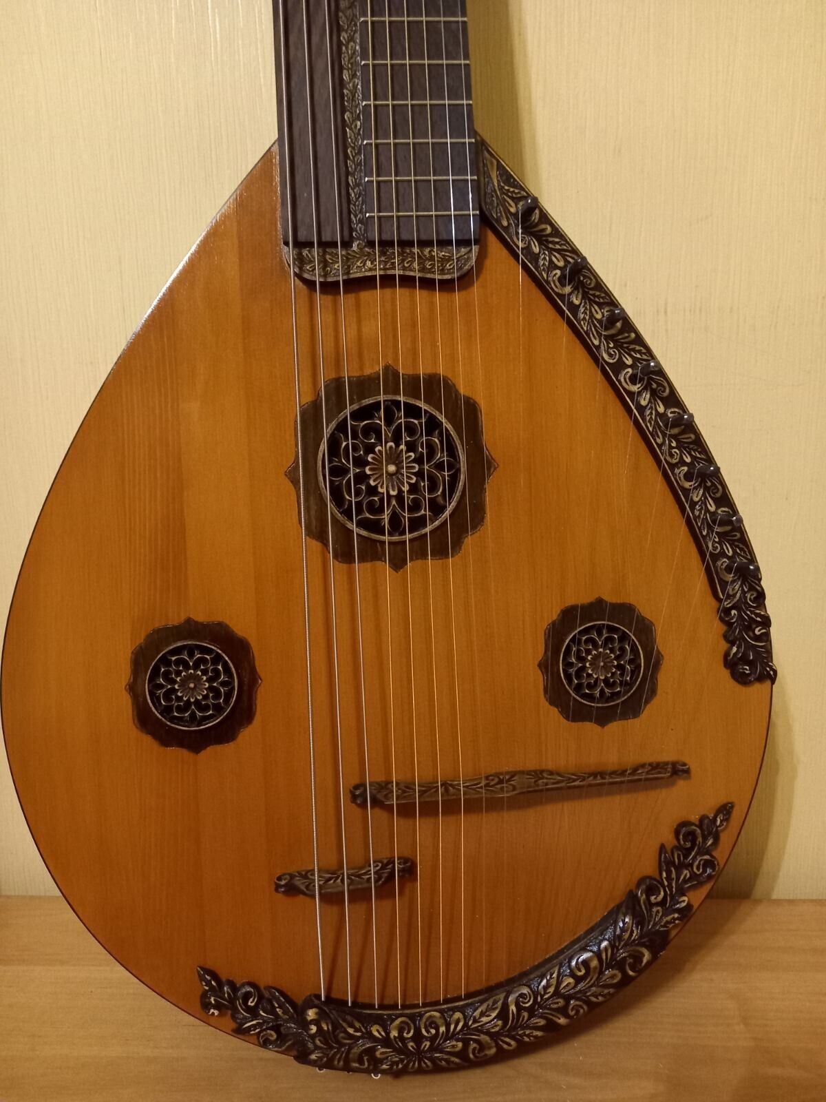 NEW Kobza Double Neck 17 String Vihuela Ukraine Lute Folk Guitar Handmade Unique
