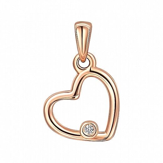 Pendant Ukrainian Heart Ukraine Necklace Jewelry Charm 14k gold (585)