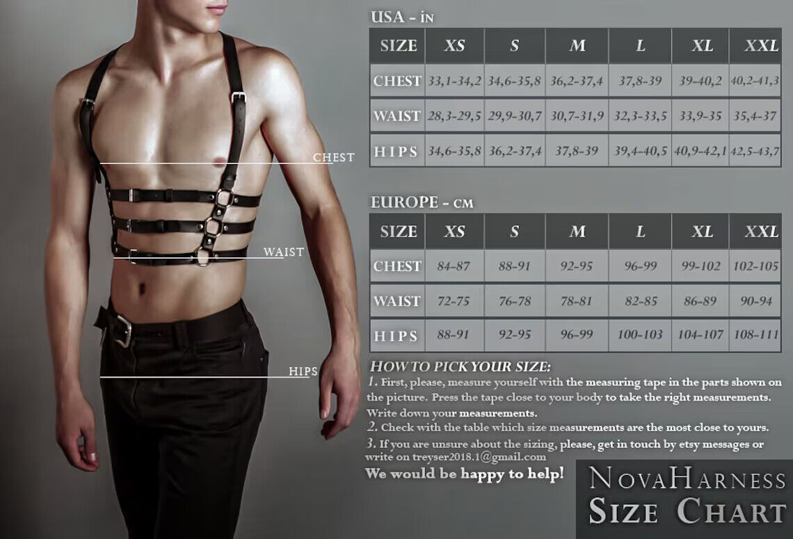 Leather Harness Men Rave Plus Size Man Festival