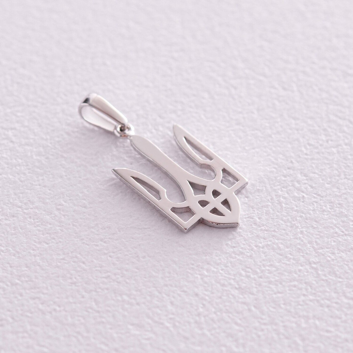 Pendant Ukrainian Trident Tryzub Ukraine Necklace Jewelry Charm 14k gold (585)
