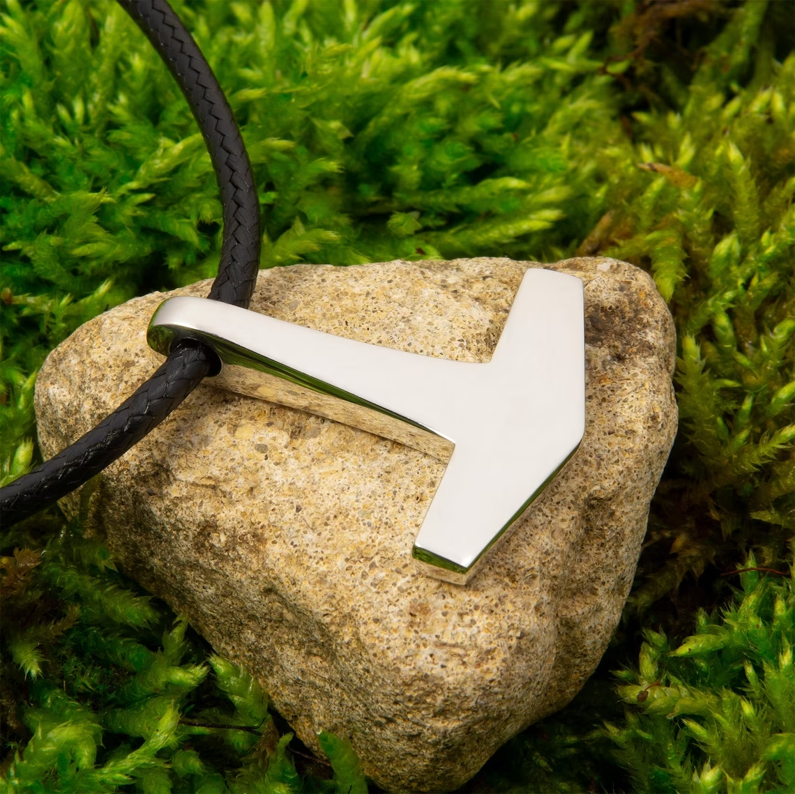 Mjolnir Rune Tyr Thor Hammer Mjollnir Viking Norse Necklace Pendant Silver 925
