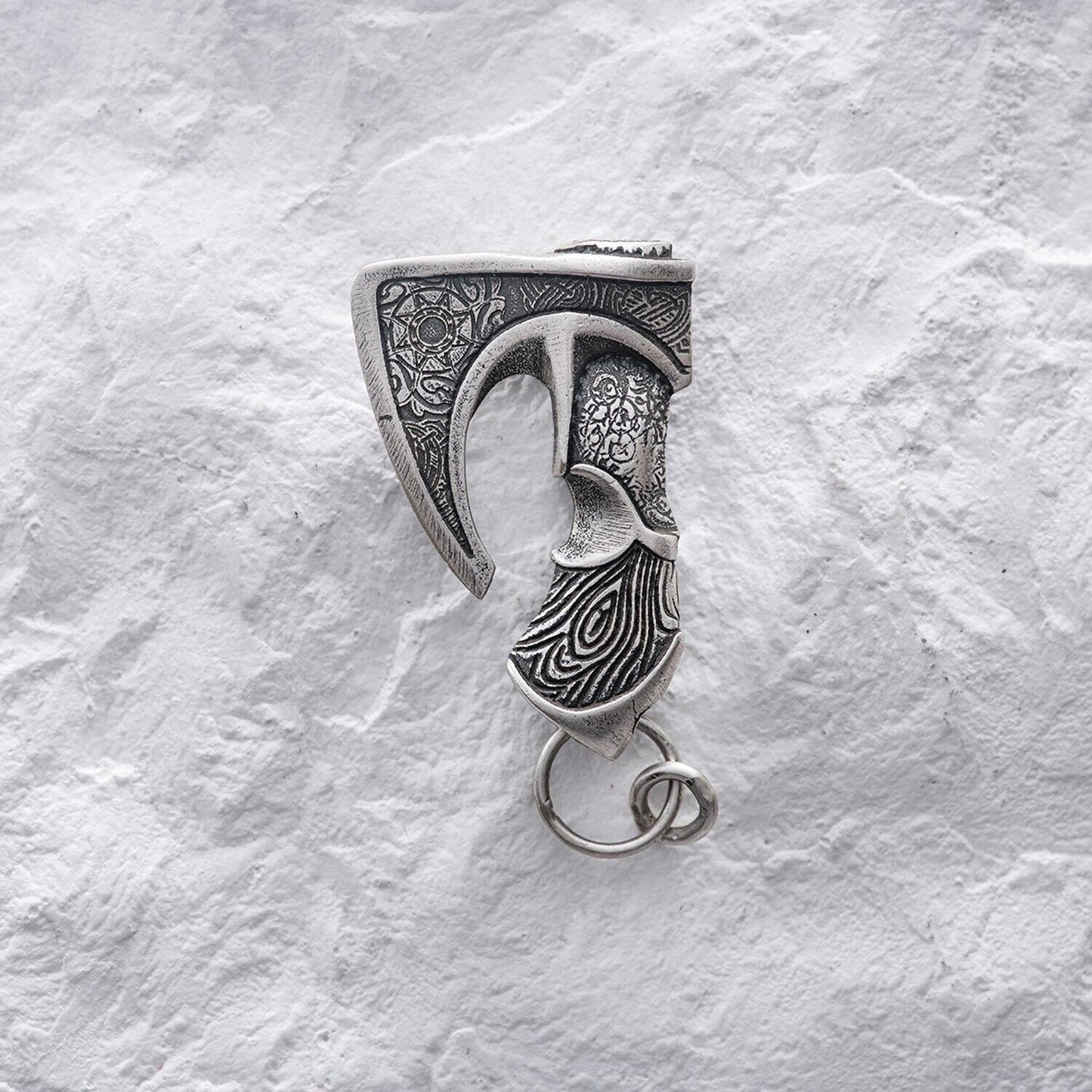 10.8 gr Men's Celtic Ax Axe Viking Norse Art Necklace Pendant Silver 925
