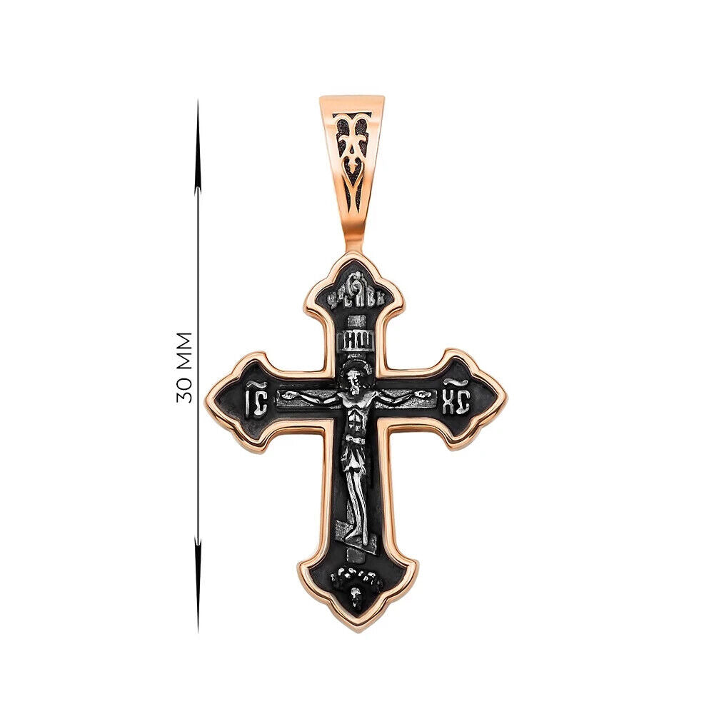 New Pendant Cross Jesus Crucifix Christian Jewelry Charm Sterling 925 Silver