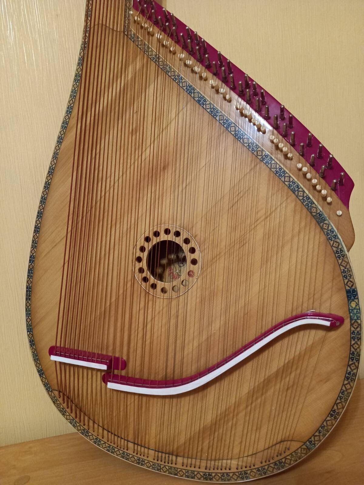 Bandura USSR Soviet Ukrainian National Folk Instrument Bandyra Vintage w/ case