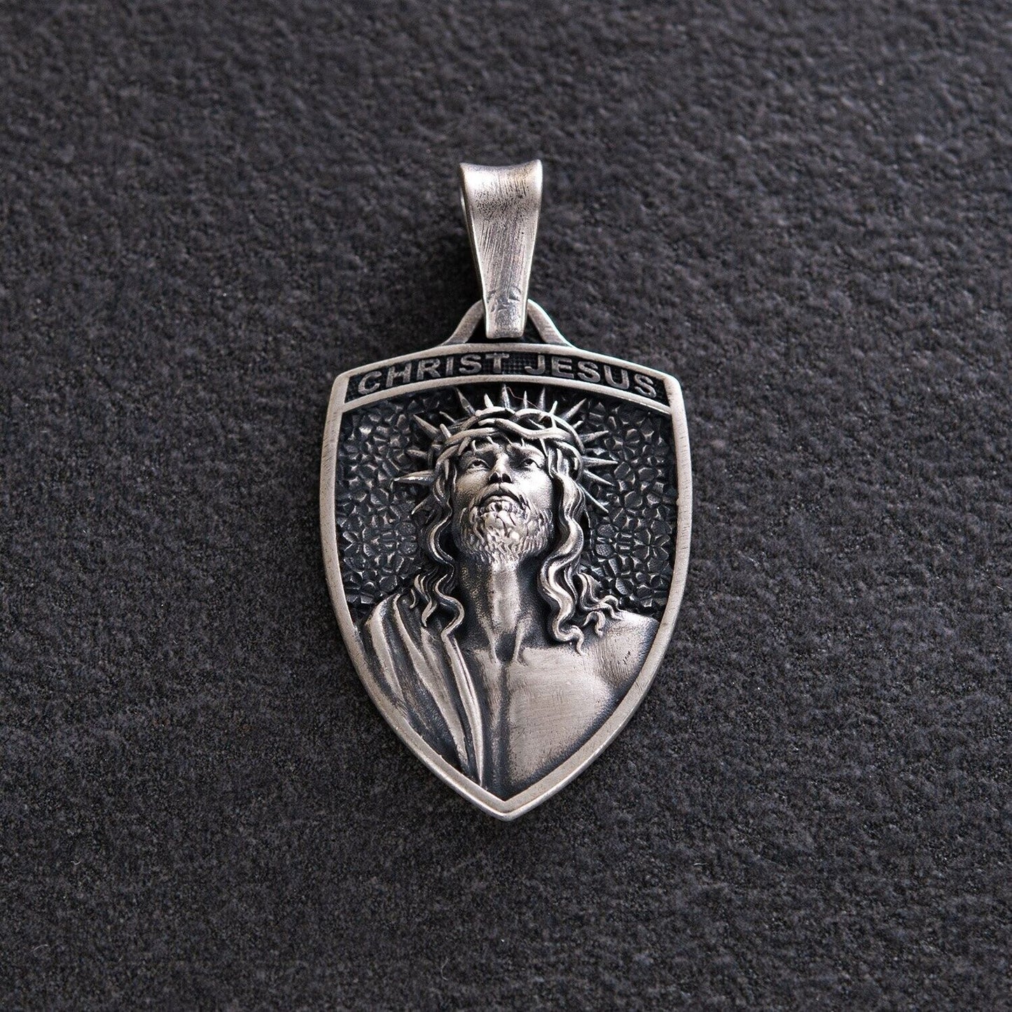 11.8 gr Christ Jesus Orthodox Religious Art Necklace Pendant Silver 925