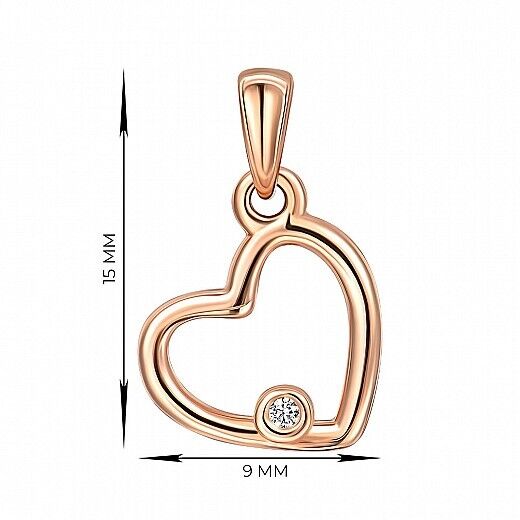 Pendant Ukrainian Heart Ukraine Necklace Jewelry Charm 14k gold (585)