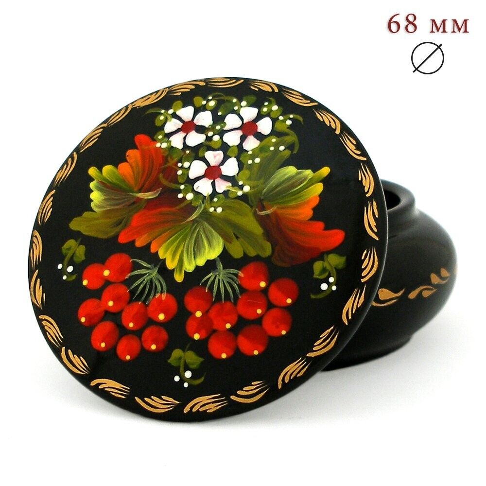 Decorative wooden casket Petrikovskaya painting Hand-painted Box Jewellry