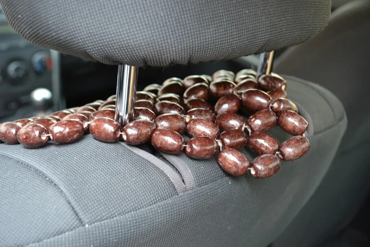 Truck Cushion Cover Therapy Wooden Beaded Massage Vehicle Car Seat Chair Rolling