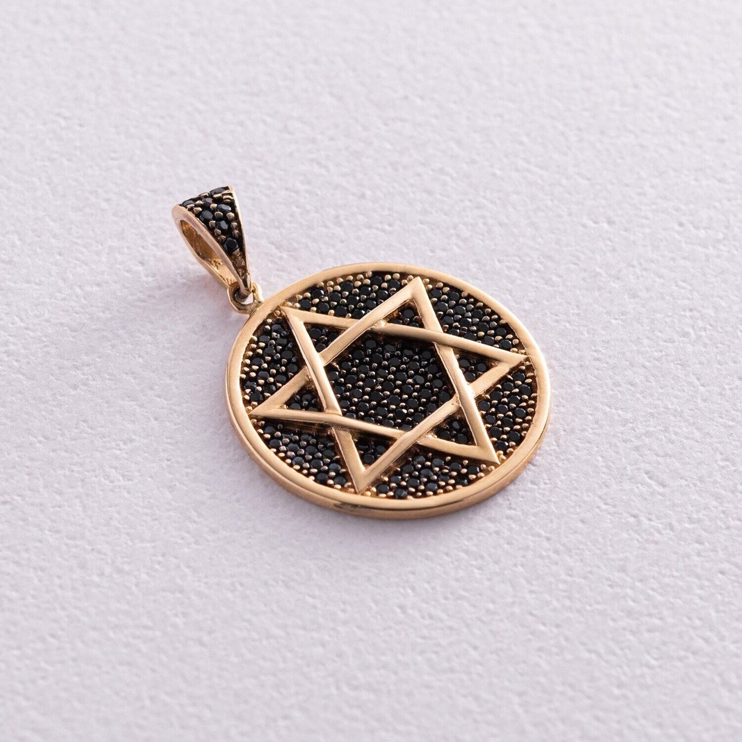 Pendant Jewish Star of David Israel Necklace Jewelry Charm 14k gold (585)