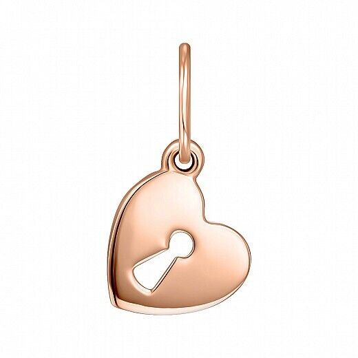 Pendant Ukrainian Key Heart Ukraine Necklace Jewelry Charm 14k gold (585)
