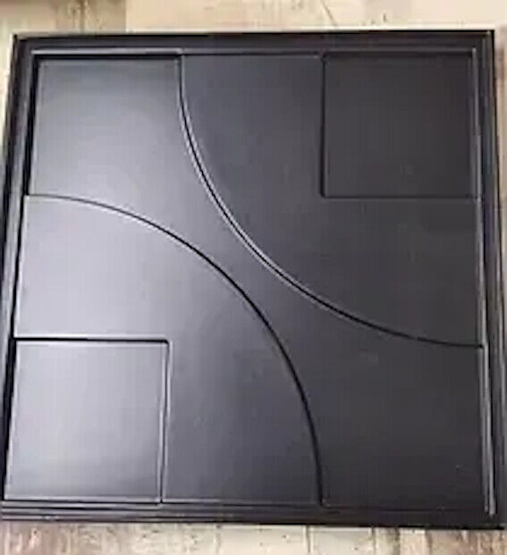 2pcs Panels Wall ABS Stone Art Plastic Mold Decor 3D Plaster Tile Form Design