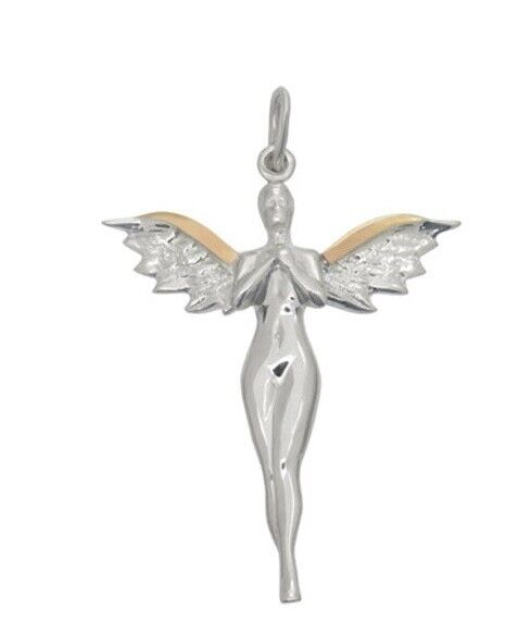 New Unisex Angel Wings Women Jewelry Medallion Necklace Pendant Silver 925