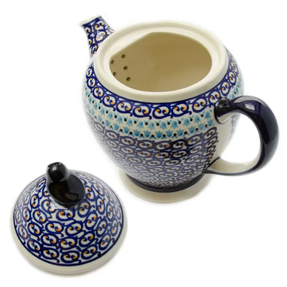 Ceramic Brewing Kettle Pot Bird for Tea Ukrainian Ornament Vintage Style 1.5L