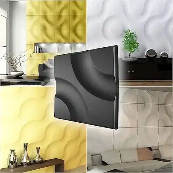 2pcs Panels Wall ABS Stone Art Plastic Mold Decor 3D Plaster Tile Form Design