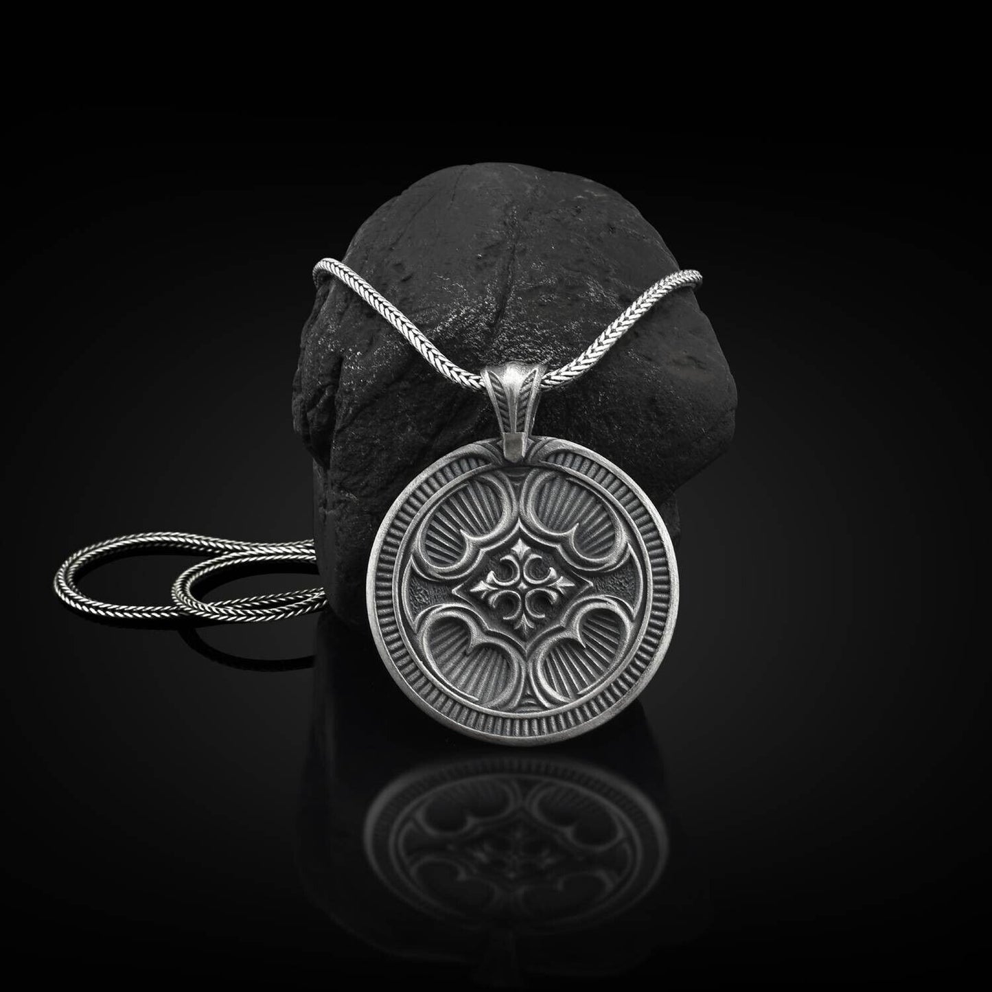 Lion Pendant Zodiac Sign Necklace Gift Sterling Silver 925