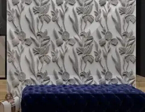 2pcs Panels Wall ABS Stone Art Plastic Mold Decor 3D Plaster Tile Form Design