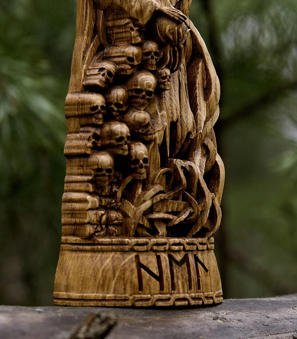 Hell Goddes Viking God Wooden Carved Statue Pagan Paganism Altar Sculpture New