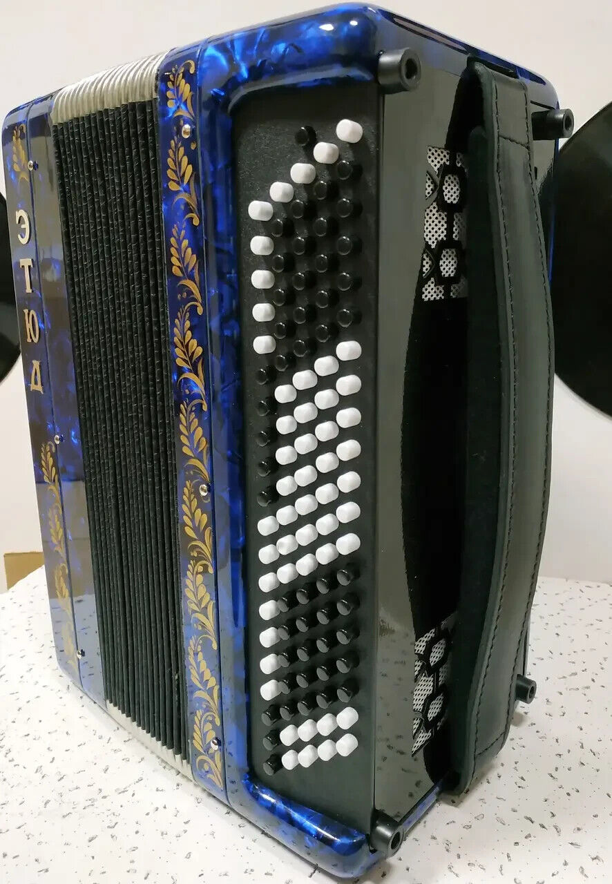 NEW Button Accordion Tula Etude 205M BN-40 Blue Garmoshka Bayan