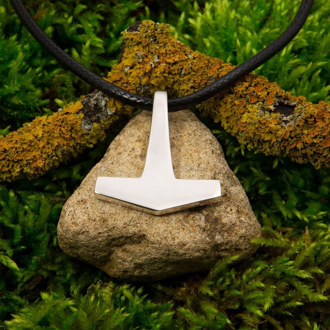 Mjolnir Rune Tyr Thor Hammer Mjollnir Viking Norse Necklace Pendant Silver 925