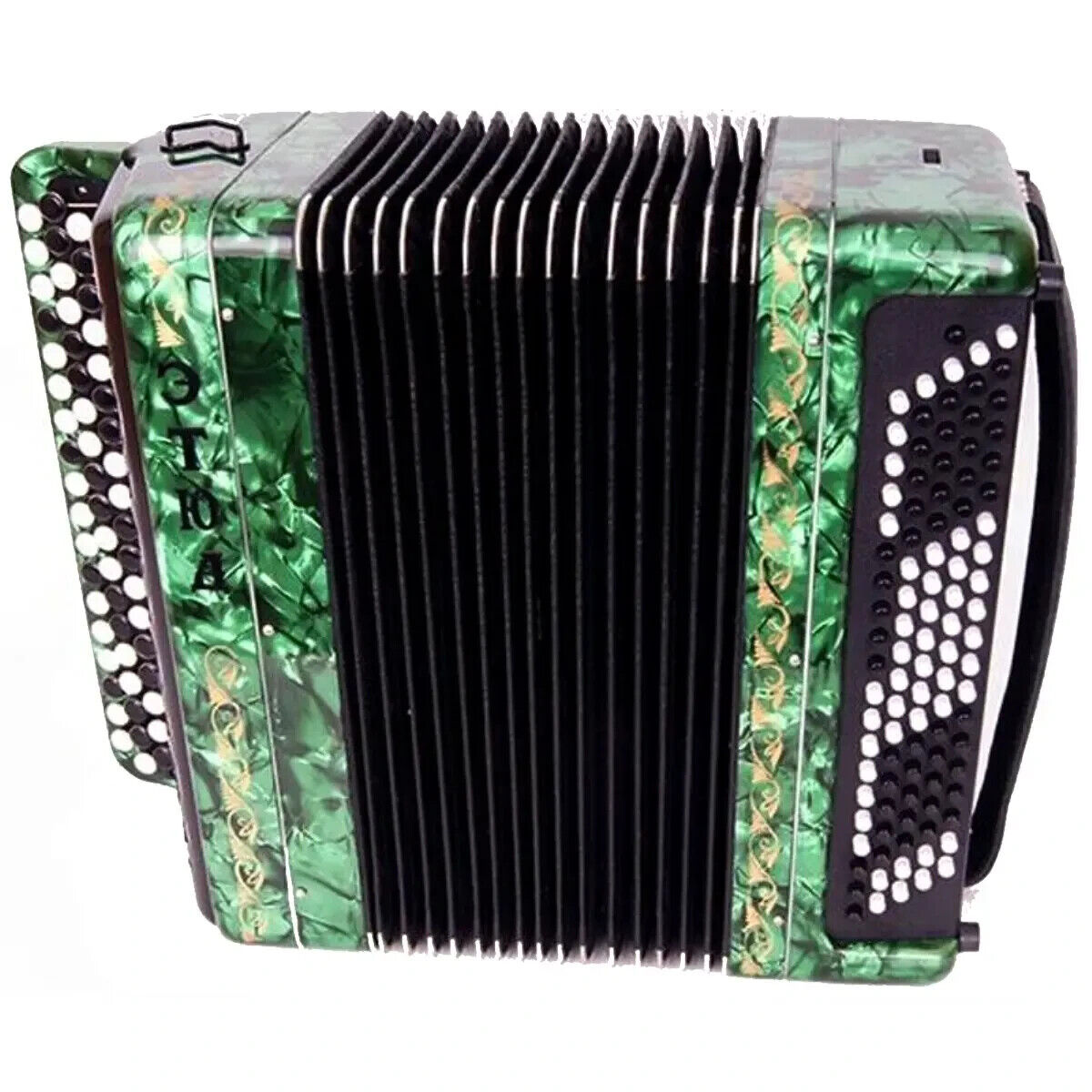 NEW Button Accordion Tula Etude 205M BN-40 Green Garmoshka Bayan
