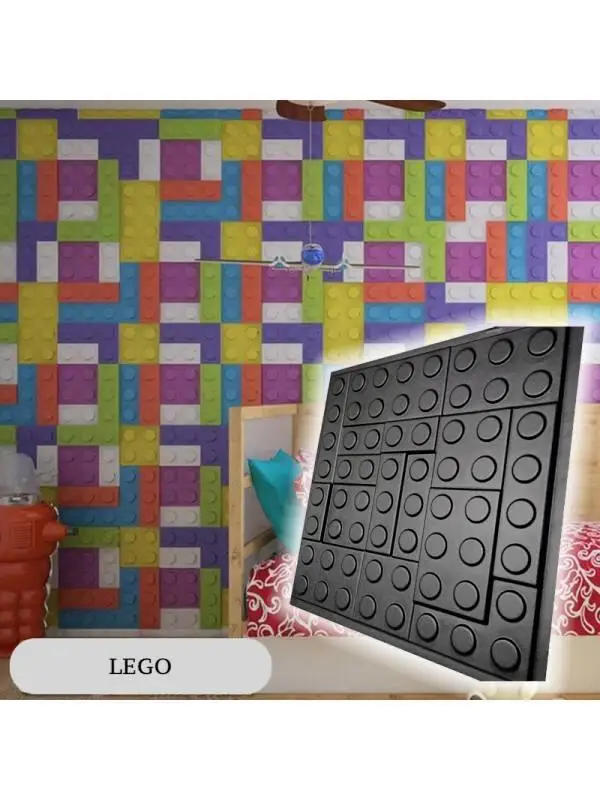 2pcs Panels Wall ABS Stone Art Plastic Mold Decor 3D Plaster Tile Form Design