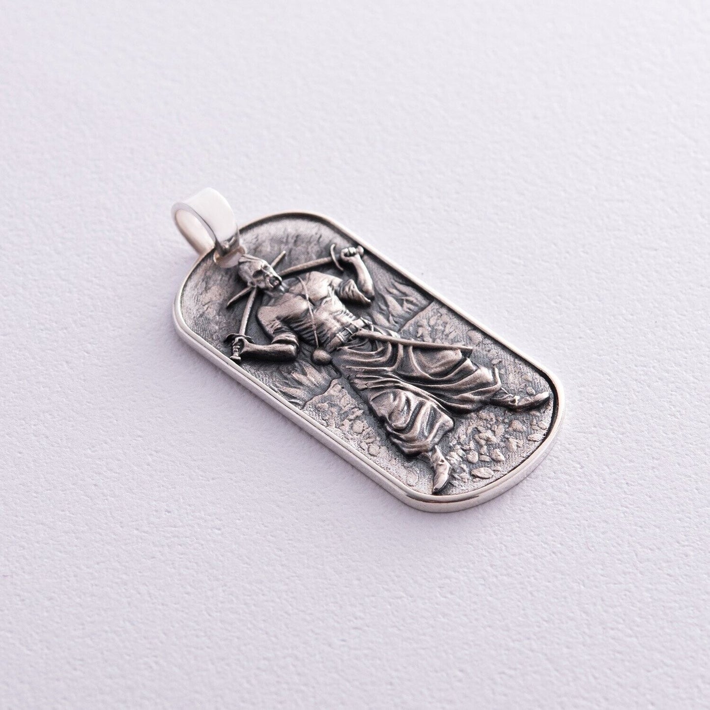 Pendant Ukrainian Cossack Prayer Ukraine Necklace Jewelry Silver 925 Кулон