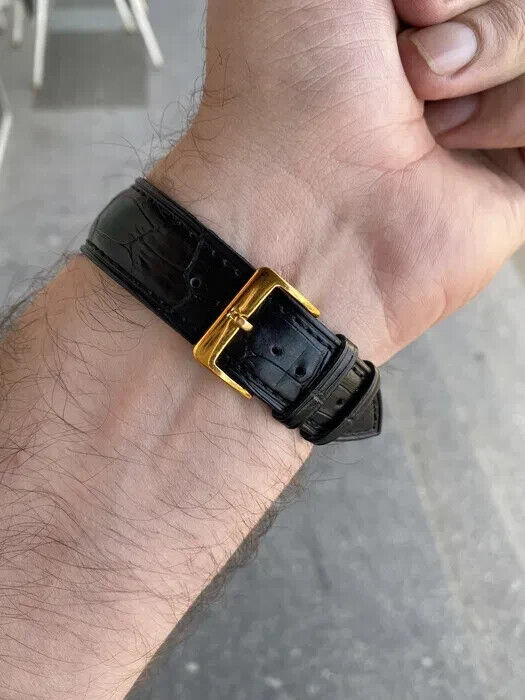 Omega Big Marriage Mechanical Watch Mens Luxury Wristwatch Rare 43mm