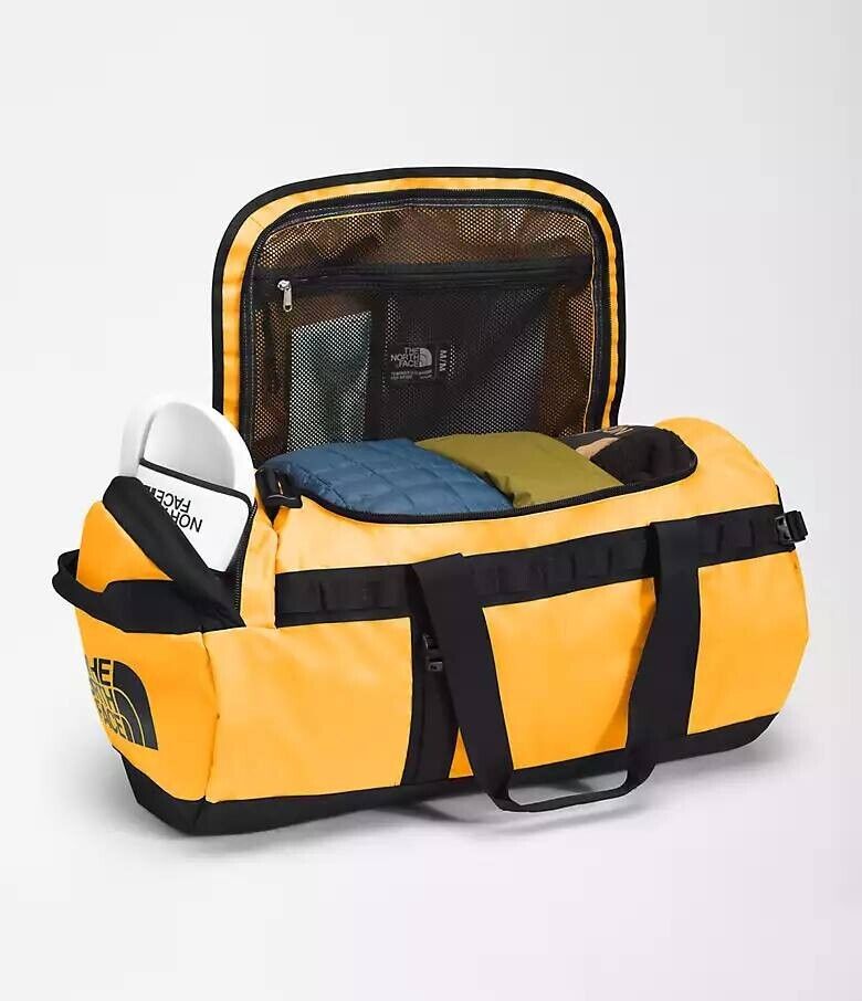 The North Face Base Camp Duffle Bag Backpack Yellow - Size M