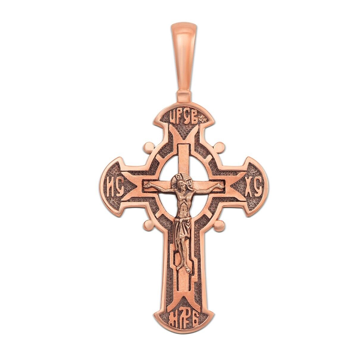 New Pendant Cross Russian Спаси и Orthodox Necklace Jewelry Charm 14k gold (585)