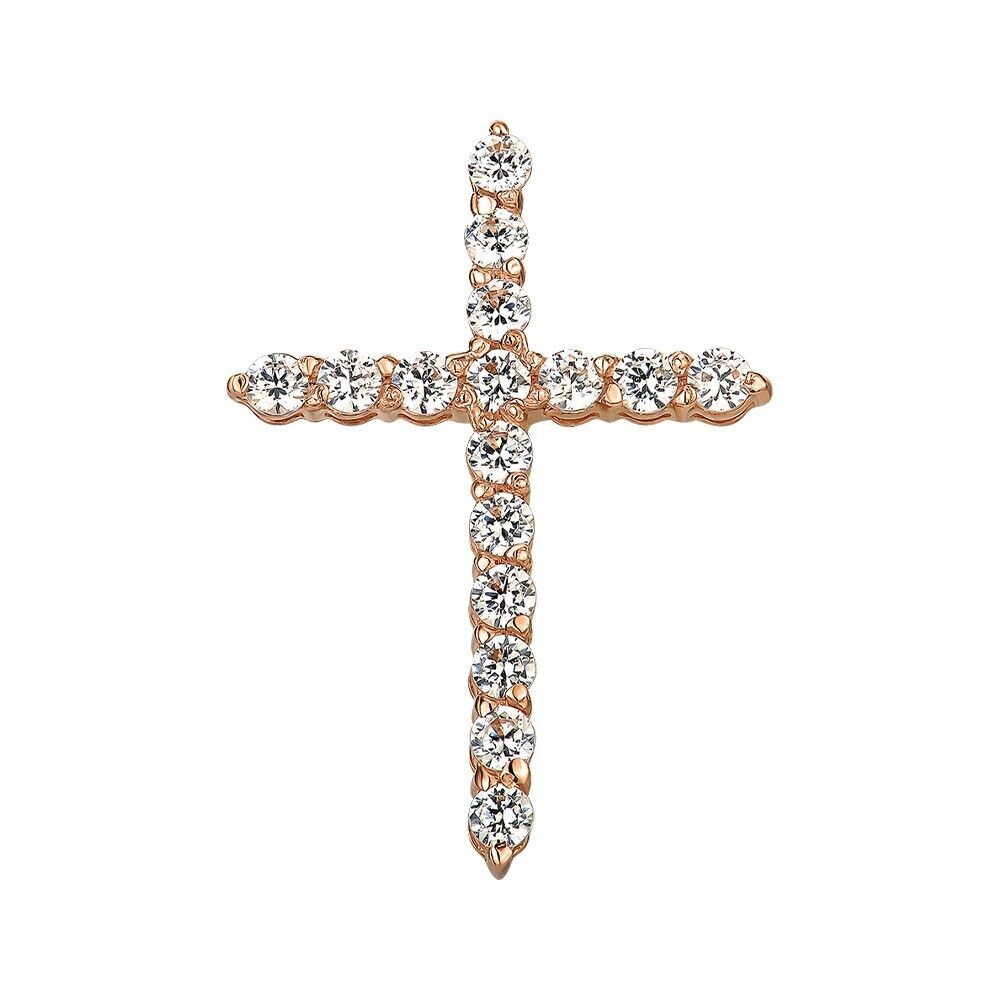 New Pendant Cross Orthodox Necklace Jewelry Charm Women Beauty 14k gold (585)