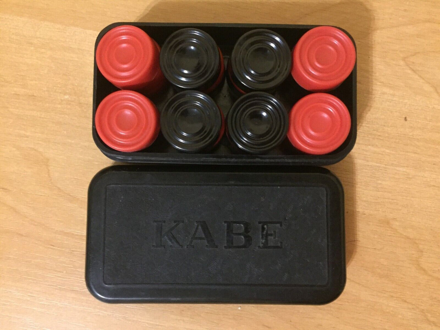 Checkers Game Red Black Draughts Pieces Board Game Set USSR Soviet Vintage