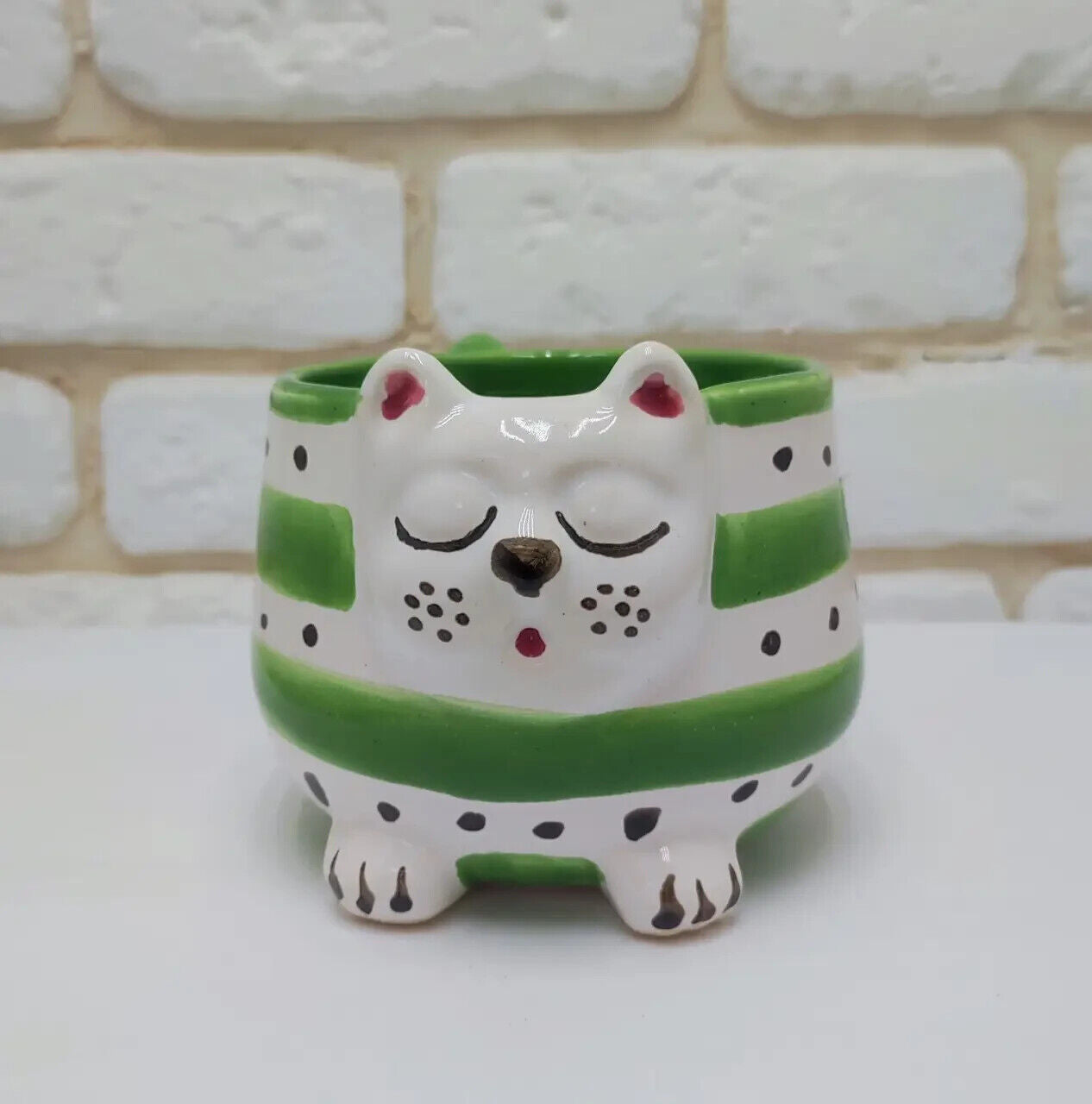 New Cup Ceramic Cat Hand Painted Ornament Flowers Ukrainian Decor Gift