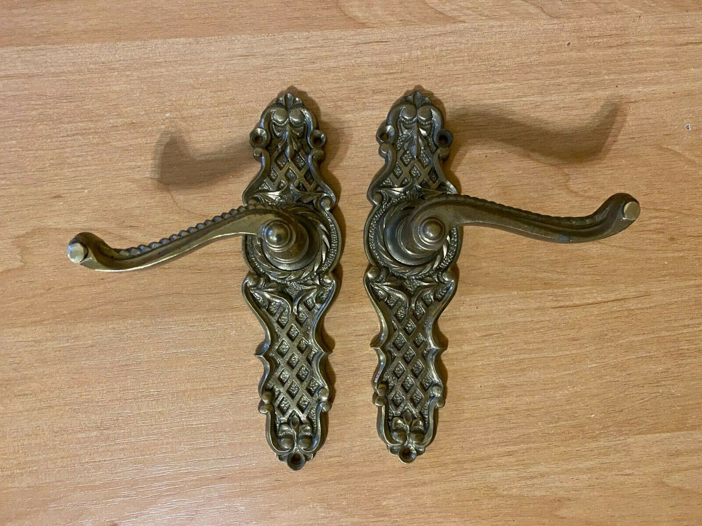 Vintage door handles Antique doorknob Antique bronze Art Deco brass Russia USSR