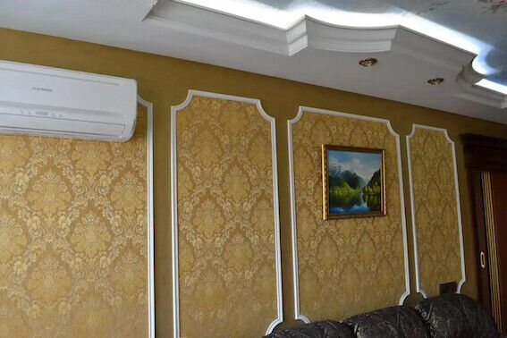 2pcs Panels Wall ABS Stone Art Plastic Mold Decor 3D Plaster Tile Form Design