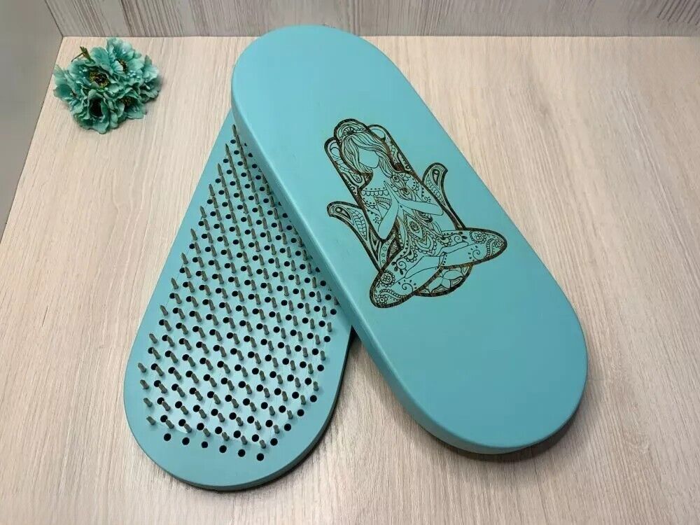 Premium Sadhu board Yoga Meditation Spiritual Girl - COPPER NAILS - Natural Wood
