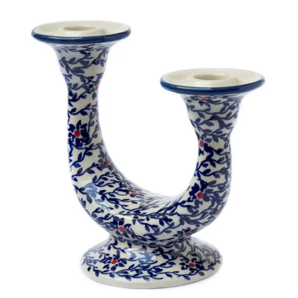New Candlestick Two Candles Ceramic Ukraine Hand Painted Ornament Decor