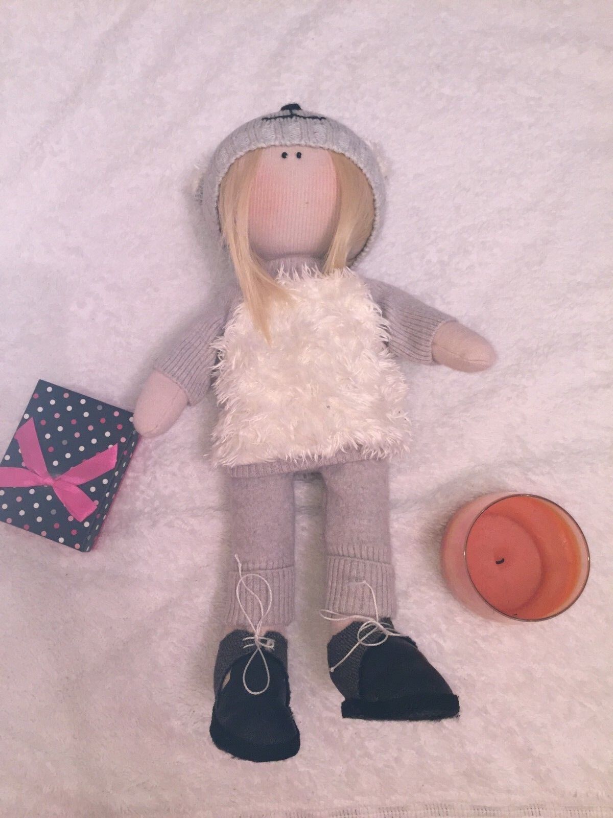 Art Doll, Handmade Gift Doll, Soft Fabric Doll, Decor Baby Tilda Doll 12 INCH
