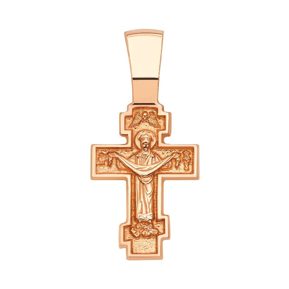 New Pendant Cross Russian Orthodox Necklace Jewelry Charm 14k gold (585)