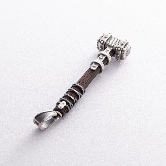 21.7gr Mjolnir Rune Tyr Thor Hammer Viking Norse Necklace Pendant Silver 925