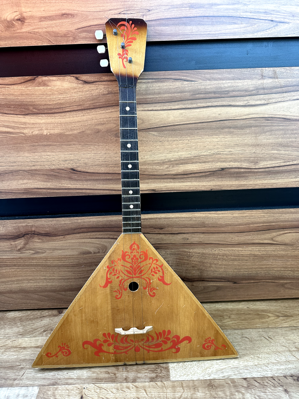 Balalayka Lunacharskaya Folk Instrument USSR Soviet 3 String Balalaika Vintage