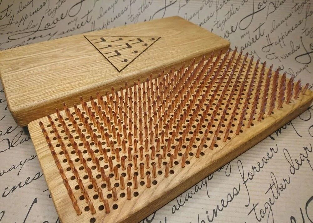 NEW Premium Sadhu board Yoga Meditation Spiritual - COPPER NAILS - Natural Wood