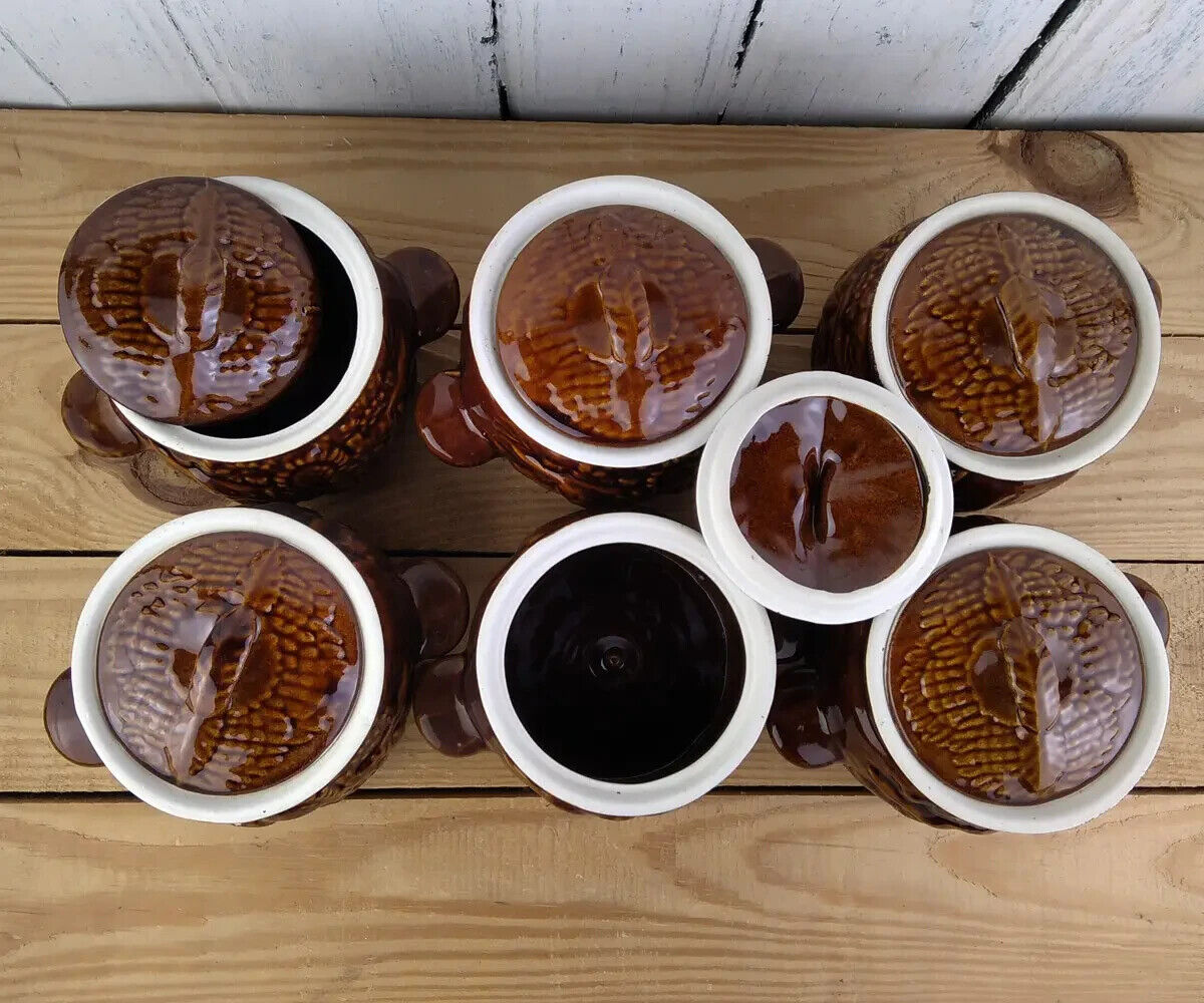 Baking Clay Pot w/ lid Stoneware Cookware Ceramic Honey Soup Fish Meat Potato