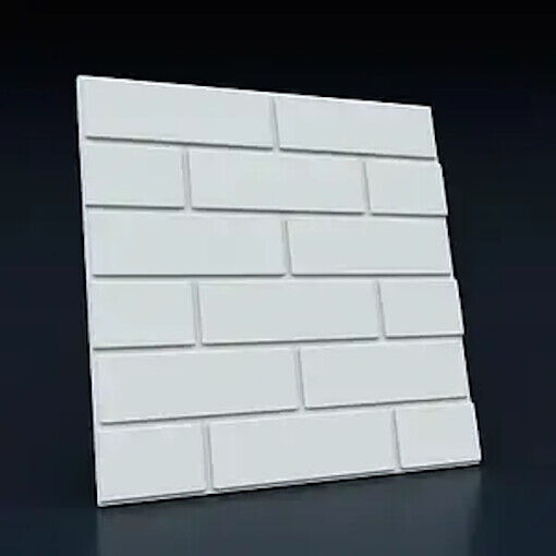 2pcs Panels Wall ABS Stone Loft Style Art Plastic Mold Decor 3D Plaster Tile Form Design